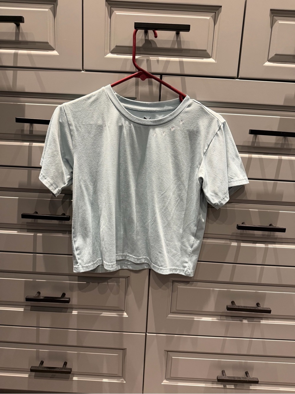 Puma Pale Blue Short Sleeve Tee with Logo